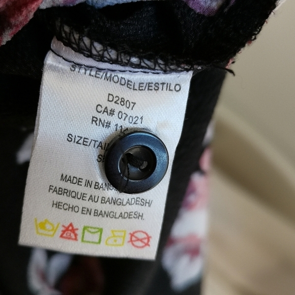 Black Purple Floral Dress Size Small - Picture 8 of 13